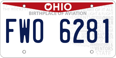 OH license plate FWO6281