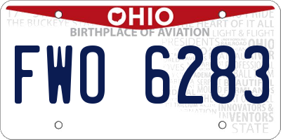 OH license plate FWO6283