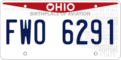 OH license plate FWO6291