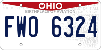 OH license plate FWO6324