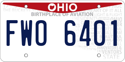 OH license plate FWO6401