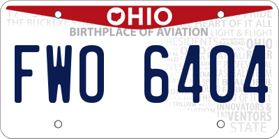 OH license plate FWO6404