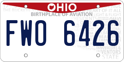 OH license plate FWO6426