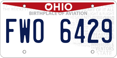 OH license plate FWO6429