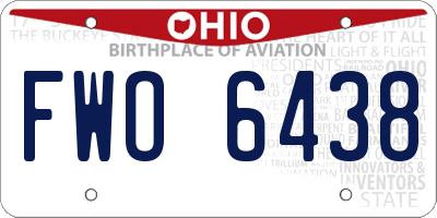 OH license plate FWO6438