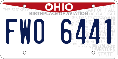 OH license plate FWO6441