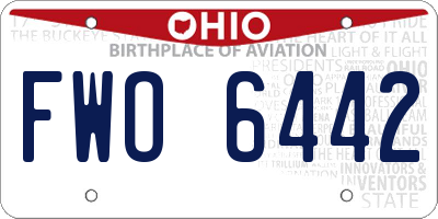 OH license plate FWO6442