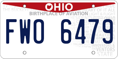 OH license plate FWO6479