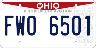 OH license plate FWO6501