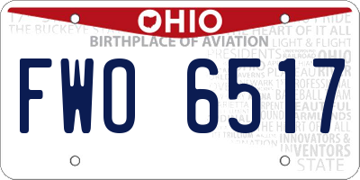 OH license plate FWO6517