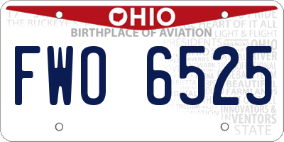 OH license plate FWO6525