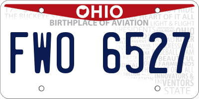 OH license plate FWO6527