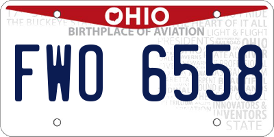 OH license plate FWO6558