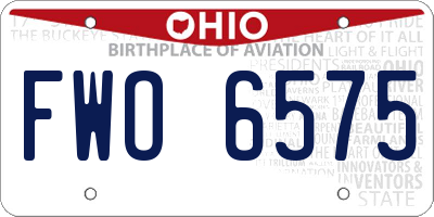 OH license plate FWO6575