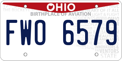 OH license plate FWO6579