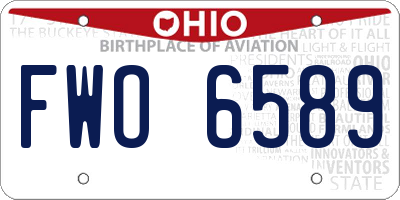 OH license plate FWO6589