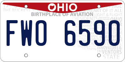 OH license plate FWO6590