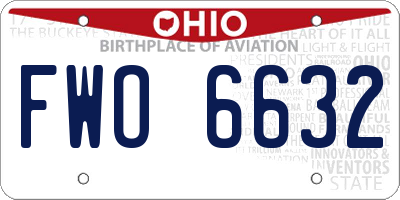 OH license plate FWO6632