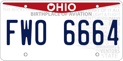 OH license plate FWO6664