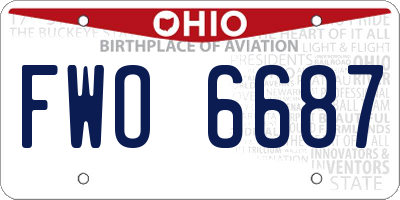 OH license plate FWO6687