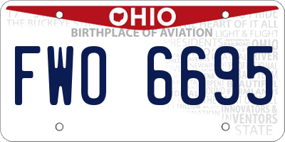 OH license plate FWO6695