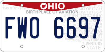OH license plate FWO6697