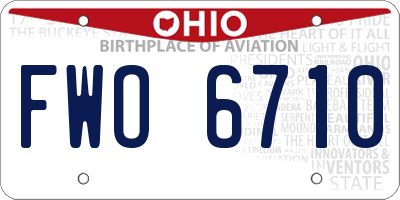 OH license plate FWO6710