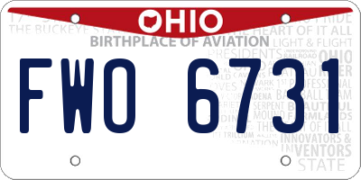 OH license plate FWO6731