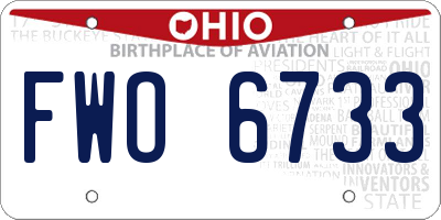 OH license plate FWO6733