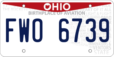 OH license plate FWO6739