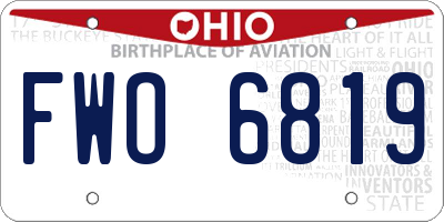 OH license plate FWO6819