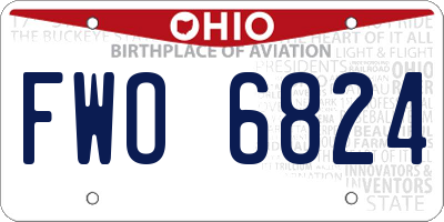 OH license plate FWO6824