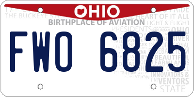 OH license plate FWO6825