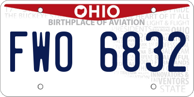 OH license plate FWO6832