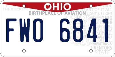 OH license plate FWO6841