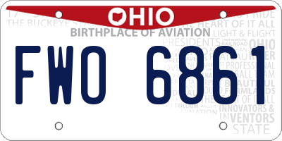 OH license plate FWO6861