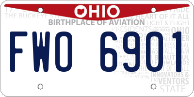 OH license plate FWO6901