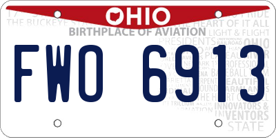 OH license plate FWO6913