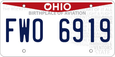 OH license plate FWO6919