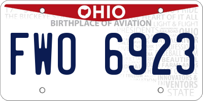 OH license plate FWO6923