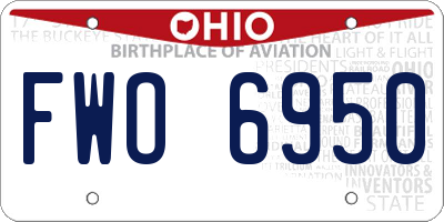OH license plate FWO6950