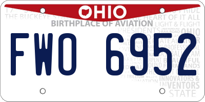 OH license plate FWO6952