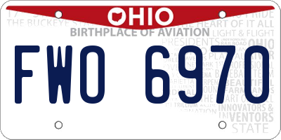 OH license plate FWO6970