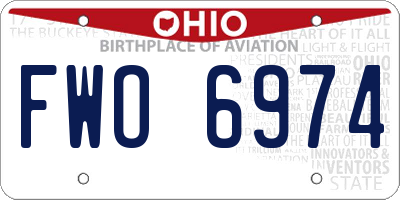 OH license plate FWO6974