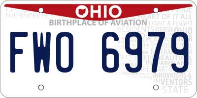OH license plate FWO6979