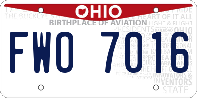 OH license plate FWO7016