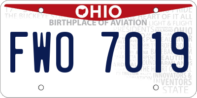 OH license plate FWO7019