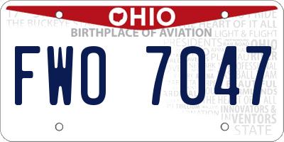 OH license plate FWO7047