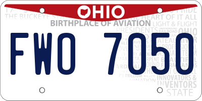 OH license plate FWO7050