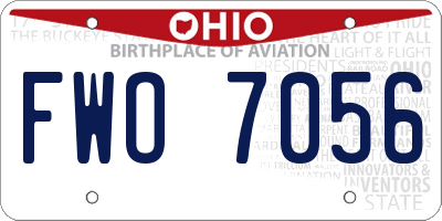 OH license plate FWO7056